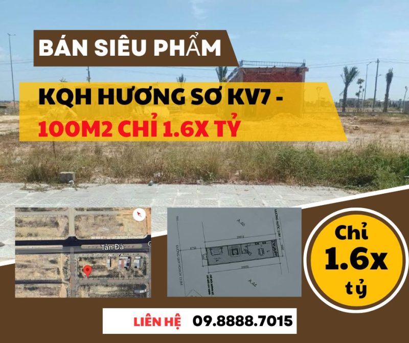 Đất kqh Hương Sơ 100m 1690tr