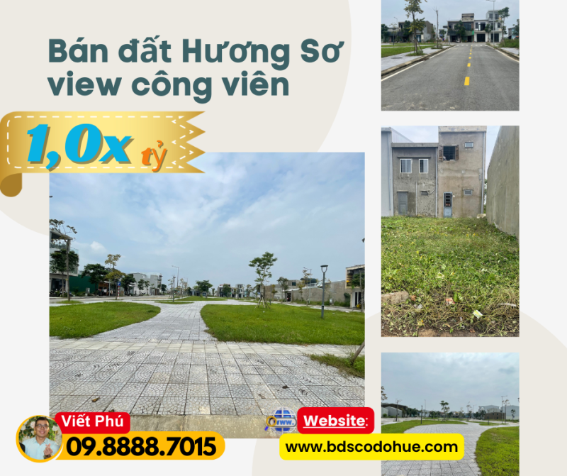 Bán đất Hương Sơ view công viên E38 1090tr