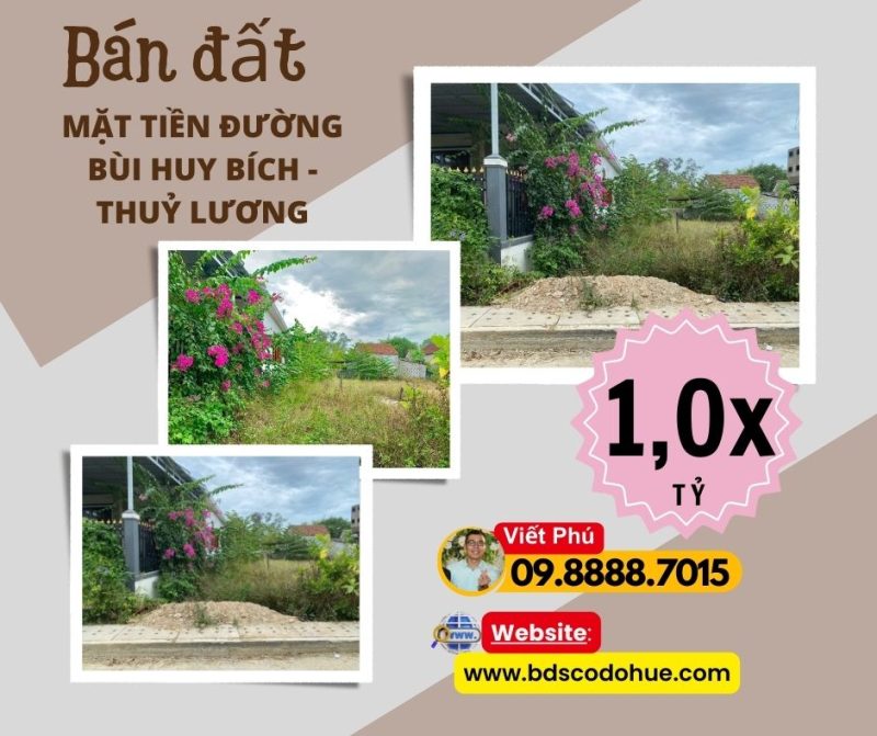 Đất mặt tiền Bùi Huy Bích 117m 1050tr