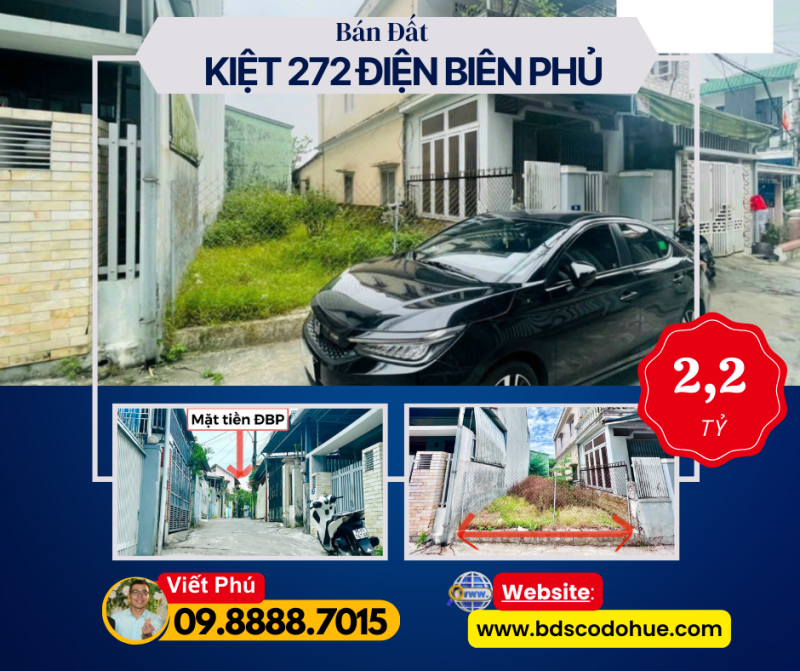 Kiệt 272 Điện Biên Phủ 86m 2.2 tỷ