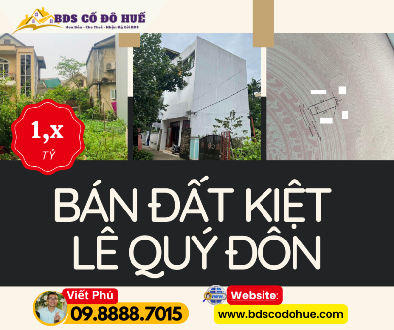 bán đất kiệt lê quý đôn 50m 1.9 tỷ