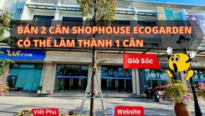 Bán 2 căn shophouse ecogarden có thể làm thành 1 căn