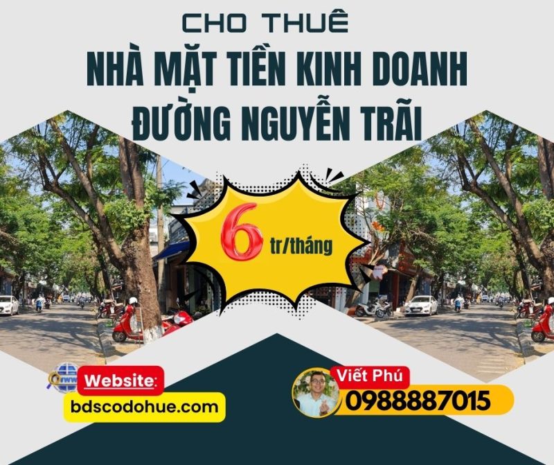 Cho thuê nhà nguyên căn nguyễn trãi 40m 6tr